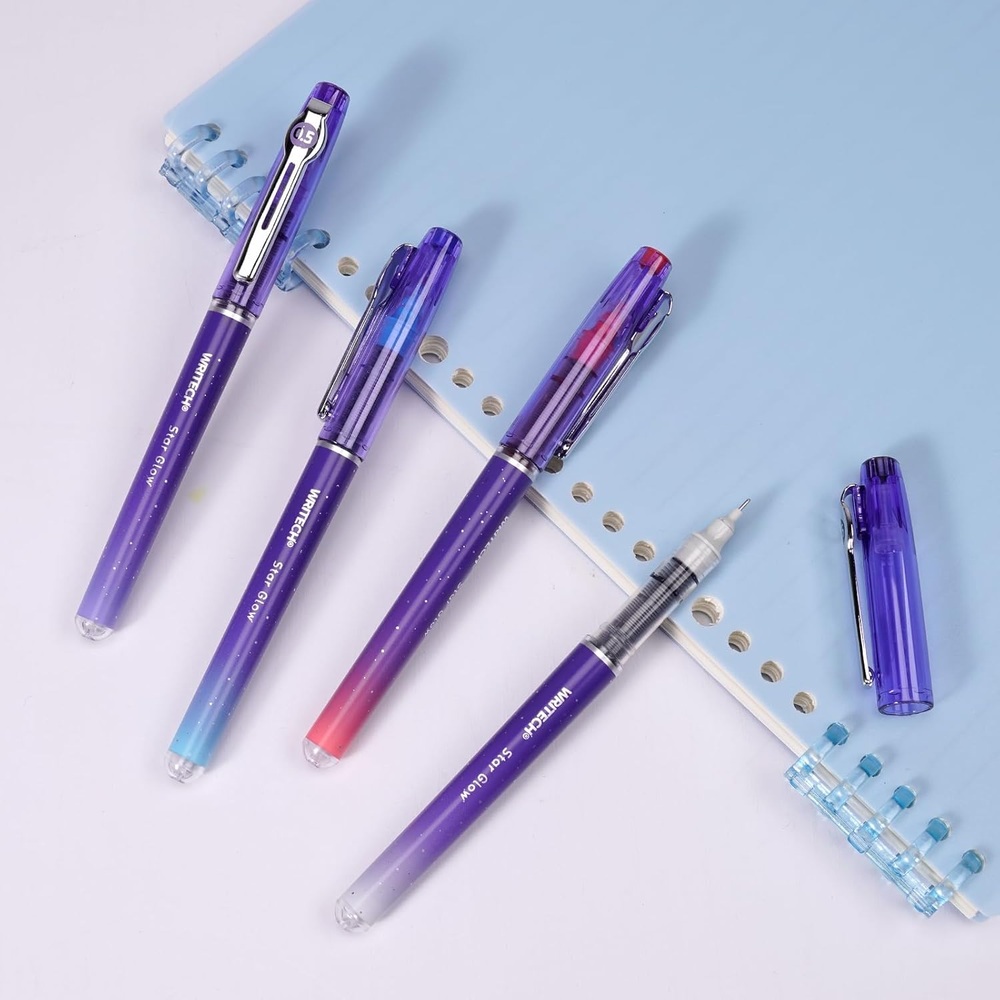 WRITECH 롤러볼 펜 0.5mm 4색 잉크 젤잉크펜 필기도구 사무용품 이미지 6