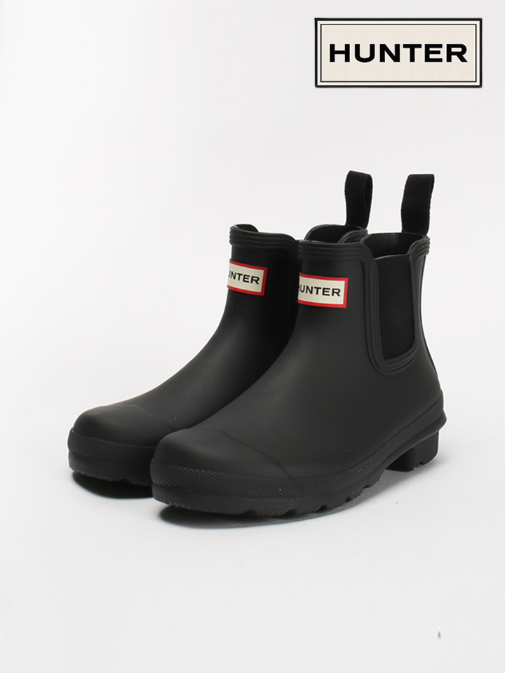 헌터 레인부츠 오리지널 첼시 여성 장화 블랙 WFS2078RMA-BLK