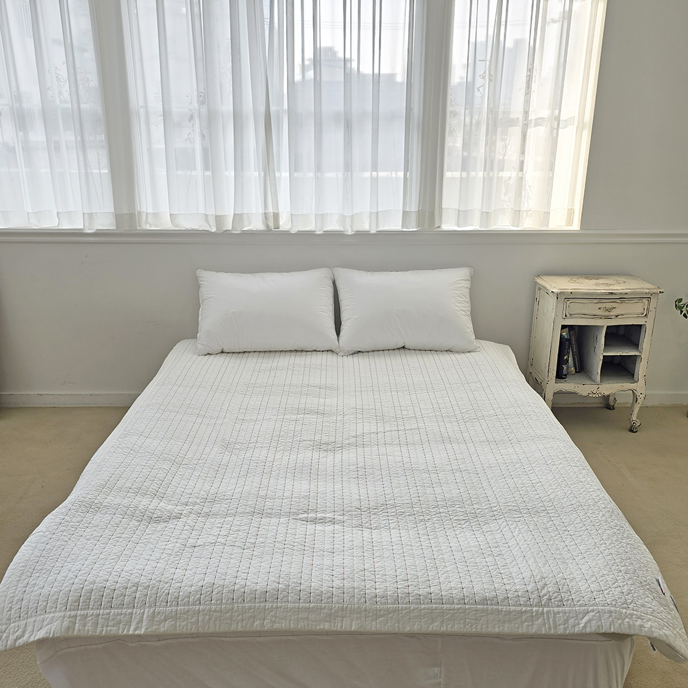 스티치 순면 이불패드 카페트