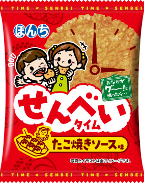 본치 센베이 타임 타코야키소스맛 1개 / 센베이 전병 쌀과자 - 상품 이미지
