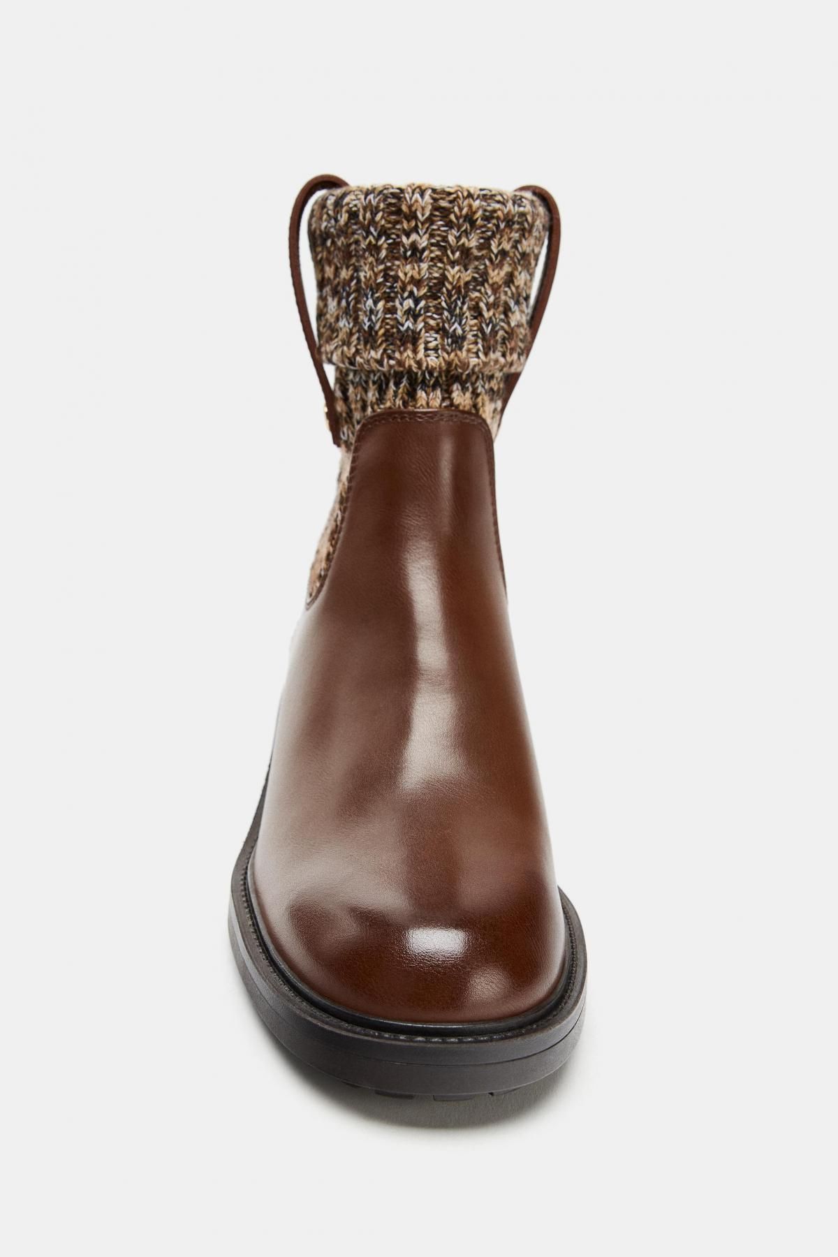 자라 테크니컬 니트삭스 앵클부츠 2151/710 BROWN - 상세 이미지 4