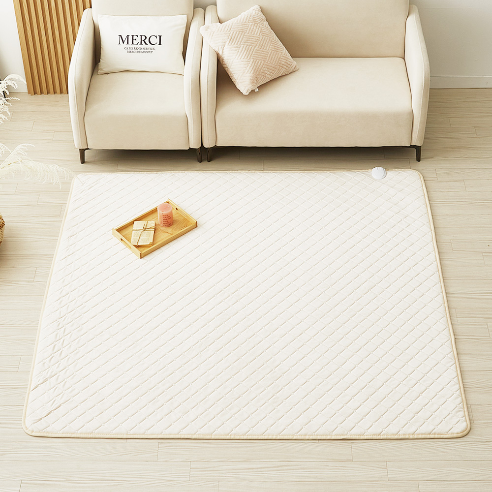 침대 전기장판 2인용 탄소매트 그레이 퀸 분리난방 온열매트