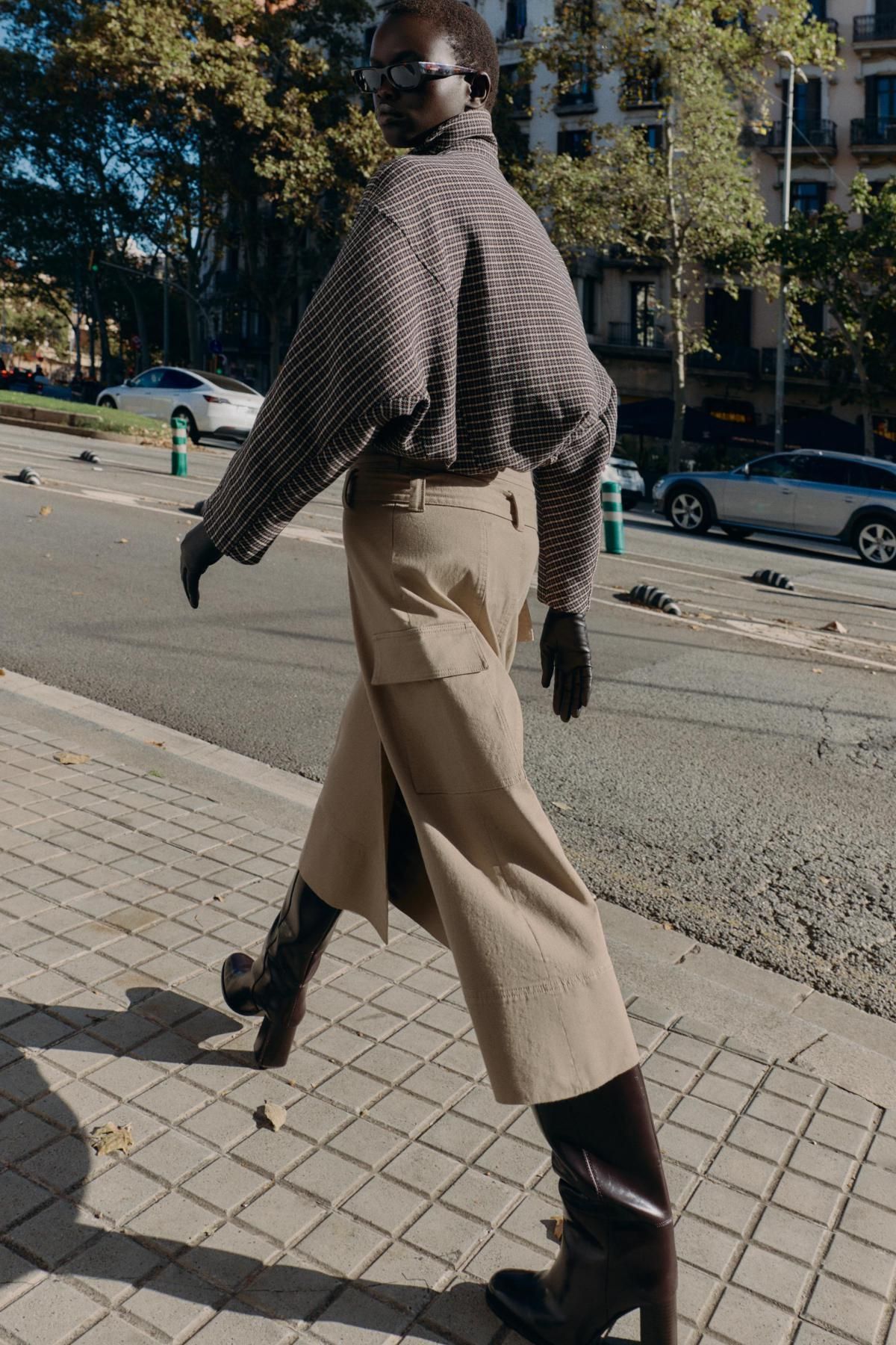 자라 하운드투스 퀼팅 테크니컬 봄버 재킷 9603/158 GREY / TAN - 상세 이미지 5
