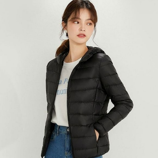 베이직 여성 오리털 패딩 구스다운 여성 경량 패딩 데일리 간절기 - 상품 이미지