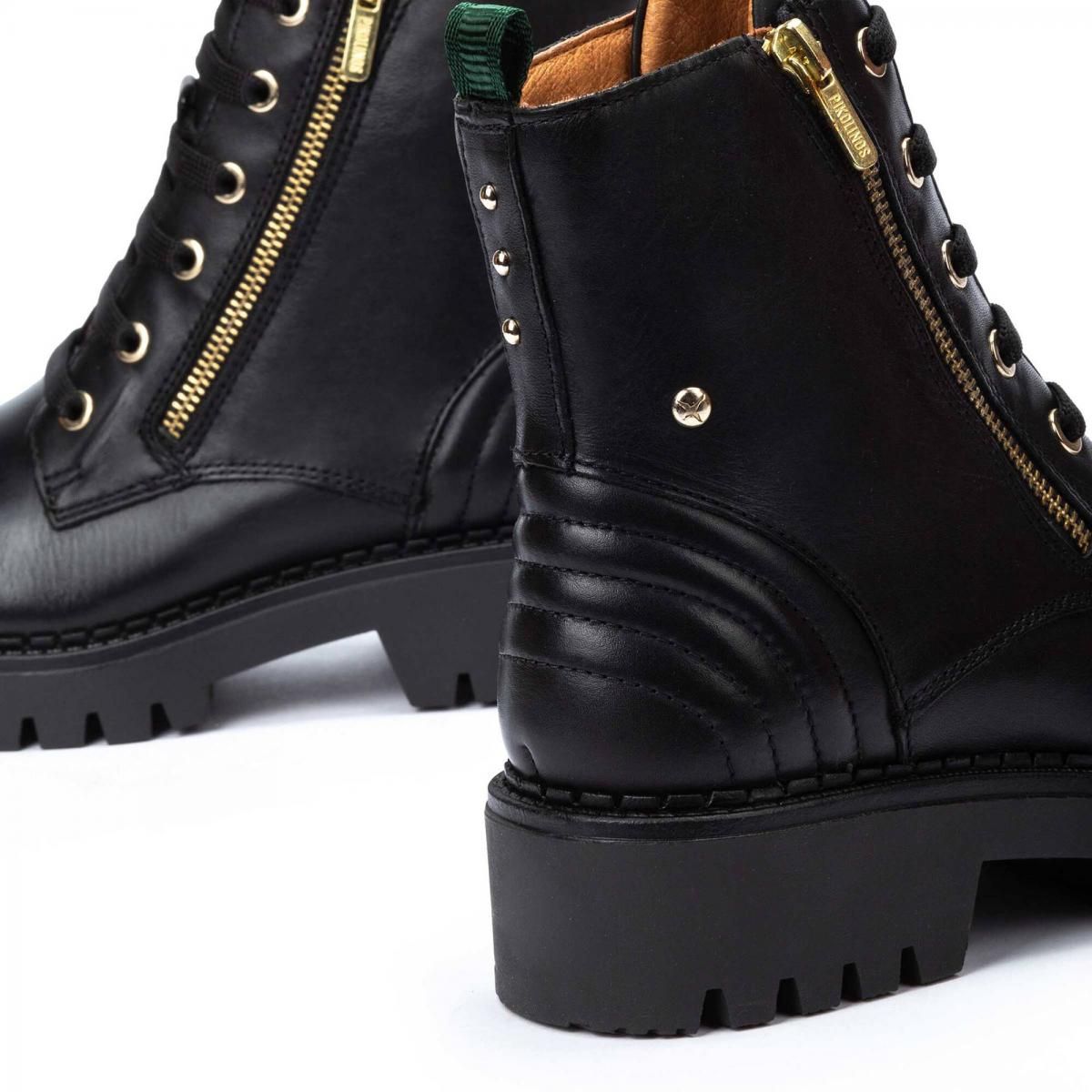 피콜리노스 스터드 레더 앵클 워커 부츠 AVILES W6P-8560 BLACK - 상세 이미지 3