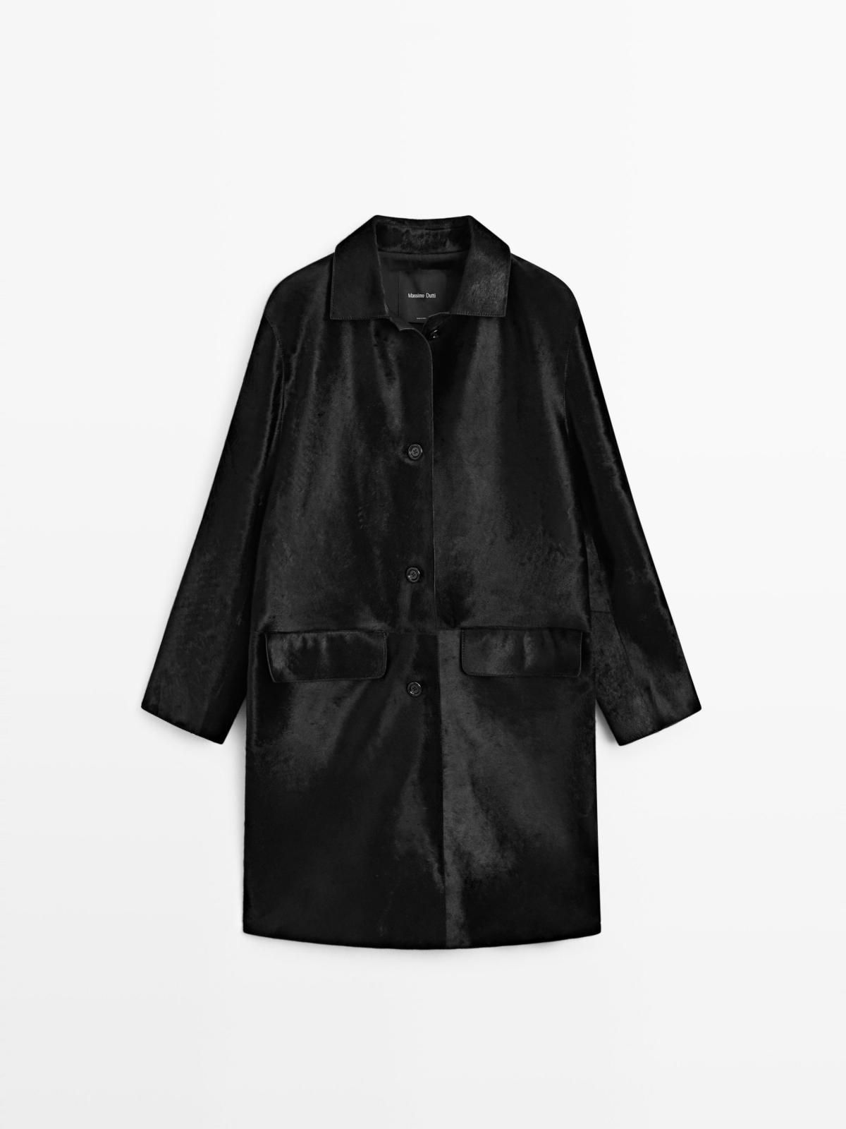 마시모두띠 프리미엄 램스킨 레더 롱 코트 4770/630 BLACK - 메인 이미지