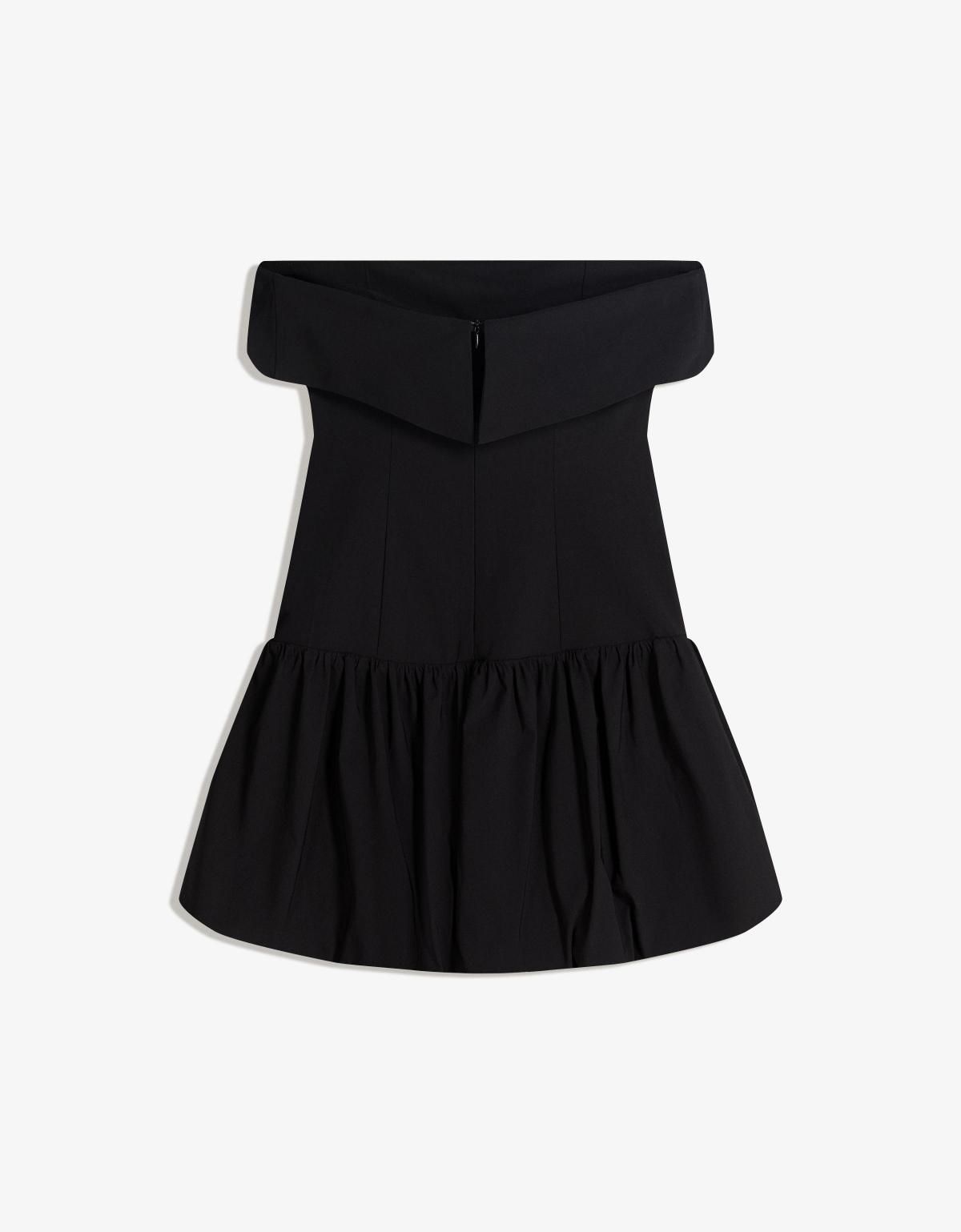 버쉬카 오프숄더 미니 벌룬 원피스 블랙 1188/777 BLACK - 상세 이미지 3