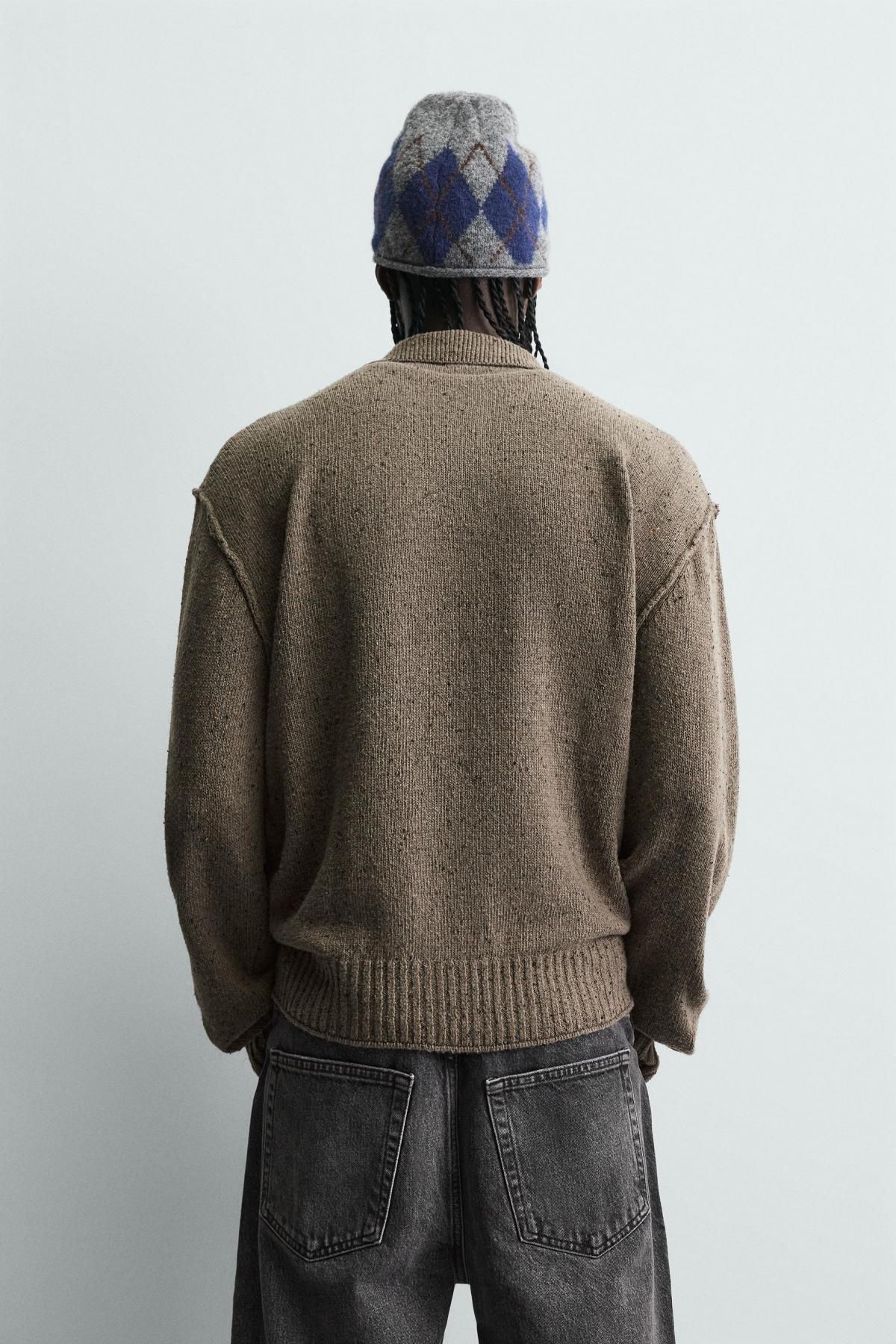 자라 브라운 릴랙스핏 테크니컬 니트 폴로셔츠 3920/077 BROWN - 상세 이미지 4