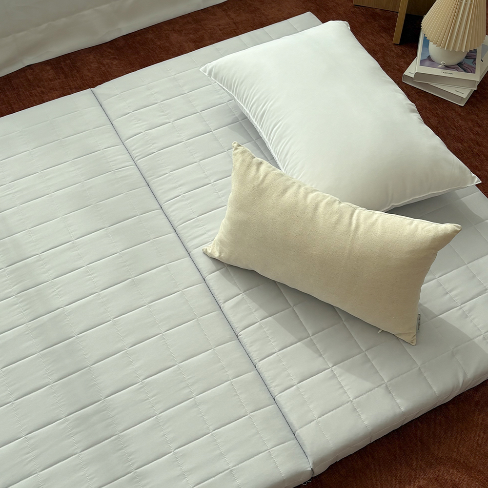 한스갤러리 3단 매트리스 접이식 토퍼 침대 바닥 수면매트 누빔형 MS