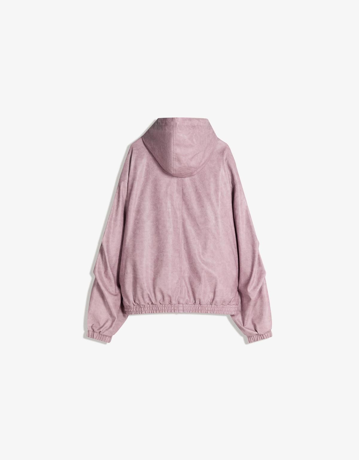 버쉬카 테크니컬 레더라이크 후드 집업 라이트핑크 6826/677 PINK - 상세 이미지 3