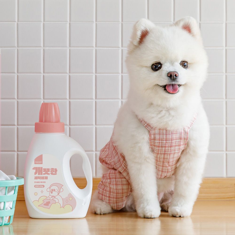 뽀숑하우스 개끗한 세탁세제 650g 강아지 고양이 손세탁 세탁기 빨래 과탄산소다 분말형 - 상품 이미지