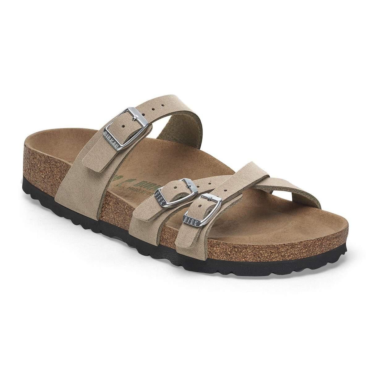 버켄스탁 비건 컴포트 스트랩 샌들 프랑카 1029238/1029273 SOFT BIRKI VEGAN GRAY TAUPE - 상세 이미지 2