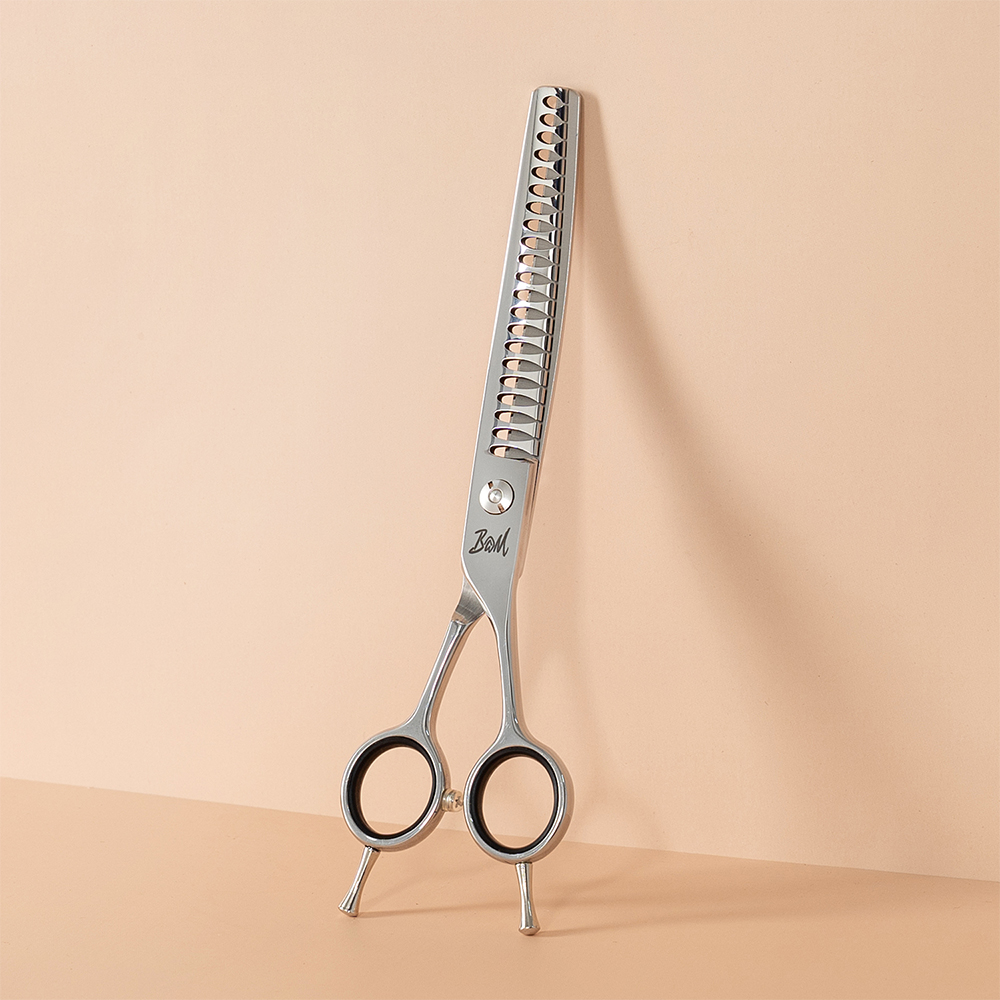 밤돌이네 실버 역날 커브요술가위 실속형 7인치 21발 애견미용가위 이미지 2