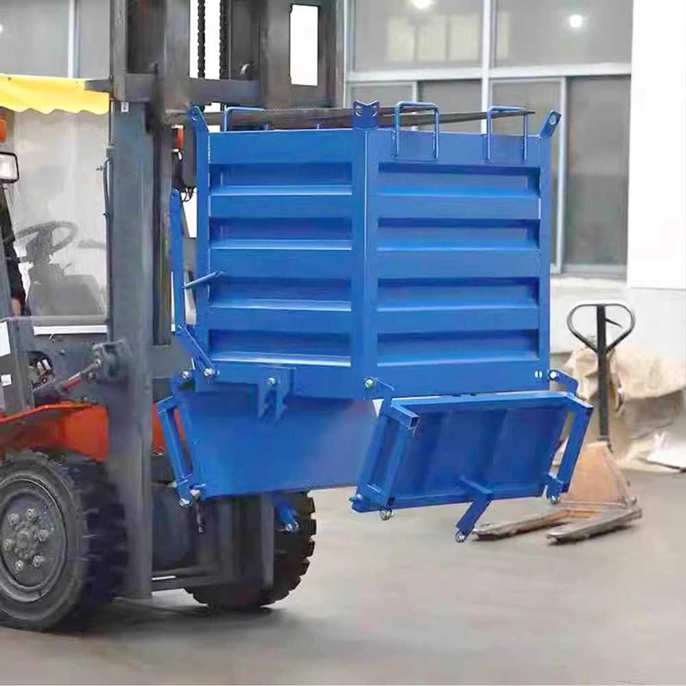 철제 폐기물 박스 산업용 대형 수거 운반 적재함 블루 1000x800x840mm(휠) - 상세 이미지 4