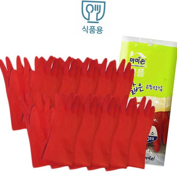 다용도 고무 장갑 식품용 설거지 장갑 김장 가정용 - 상품 이미지