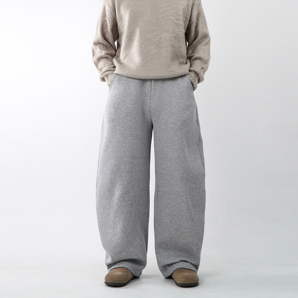 남자 커브드 다트 남자와이드팬츠 스웻팬츠 벌룬 - 상세 이미지 3