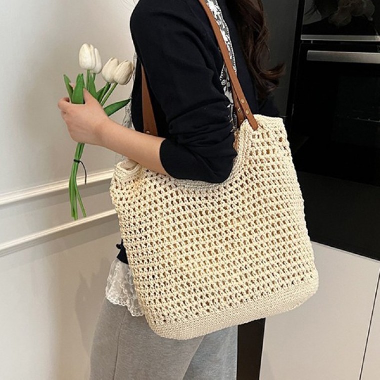 여성 데일리 여름 시스루 라탄 숄더백 UN-2415 - 메인 이미지