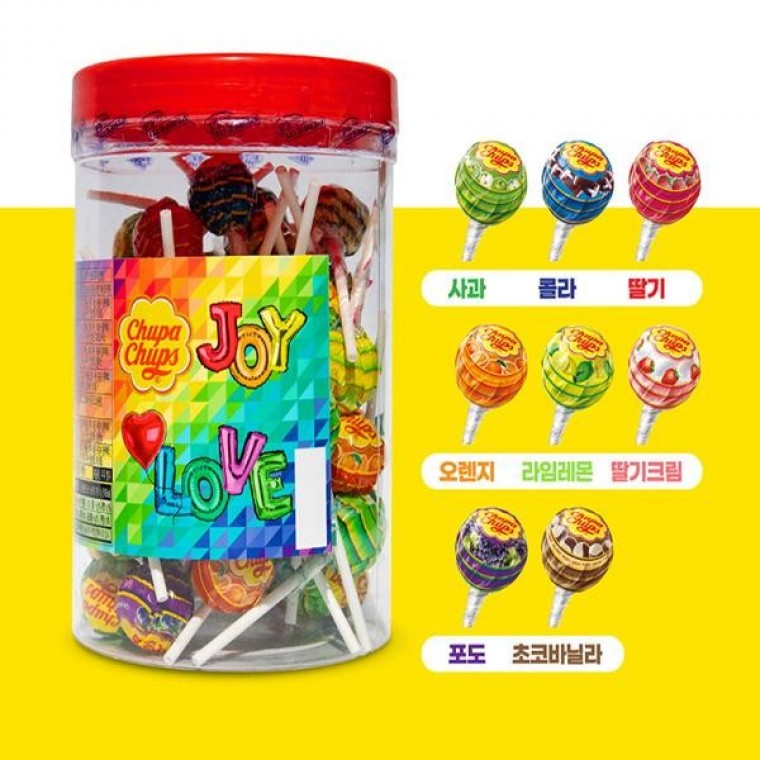 츄파춥스 미니튜브 50입 1통 과일맛 막대사탕 - 상품 이미지
