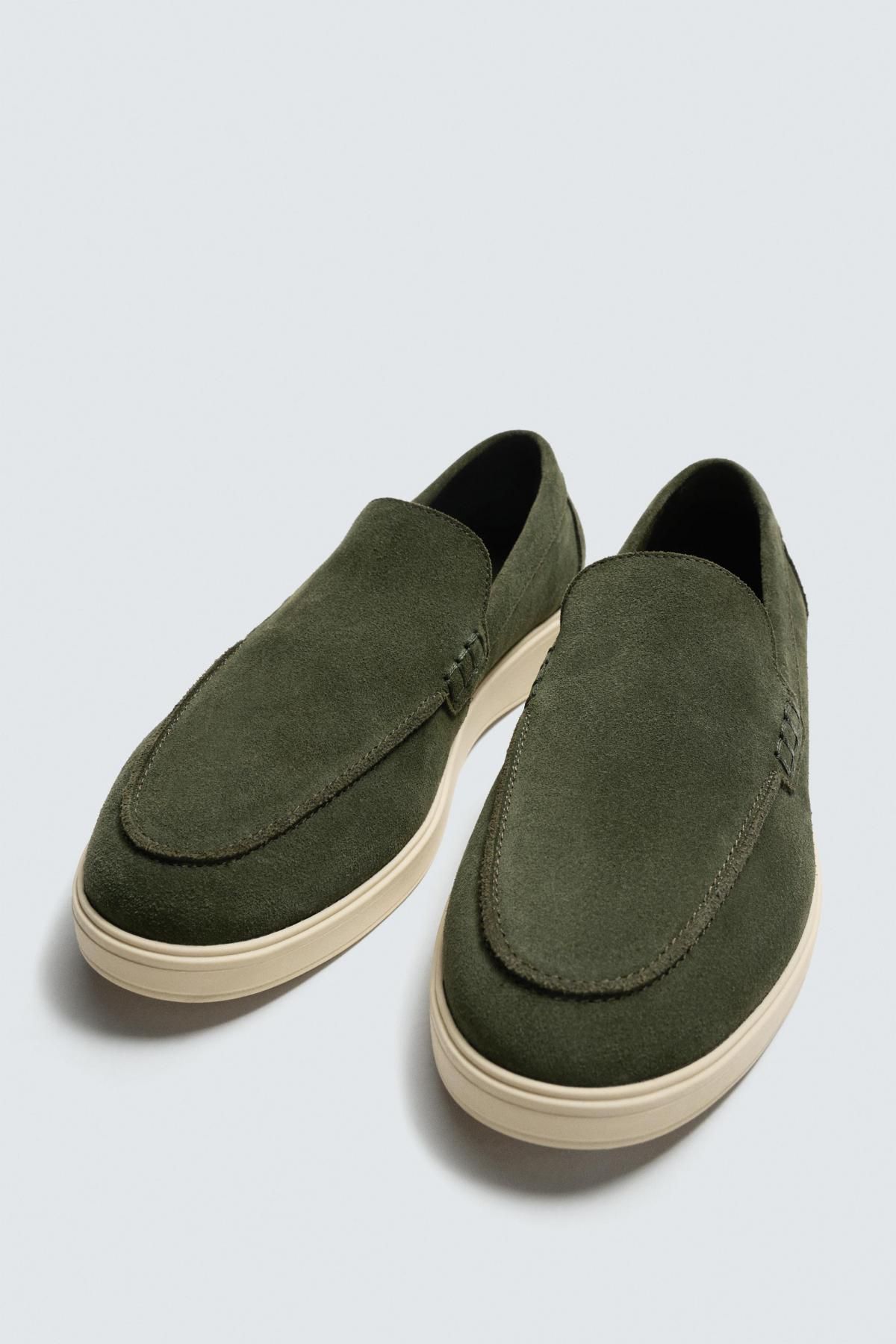 자라 스웨이드 캐주얼 레더 로퍼 2615/620 SEA GREEN - 상세 이미지 2