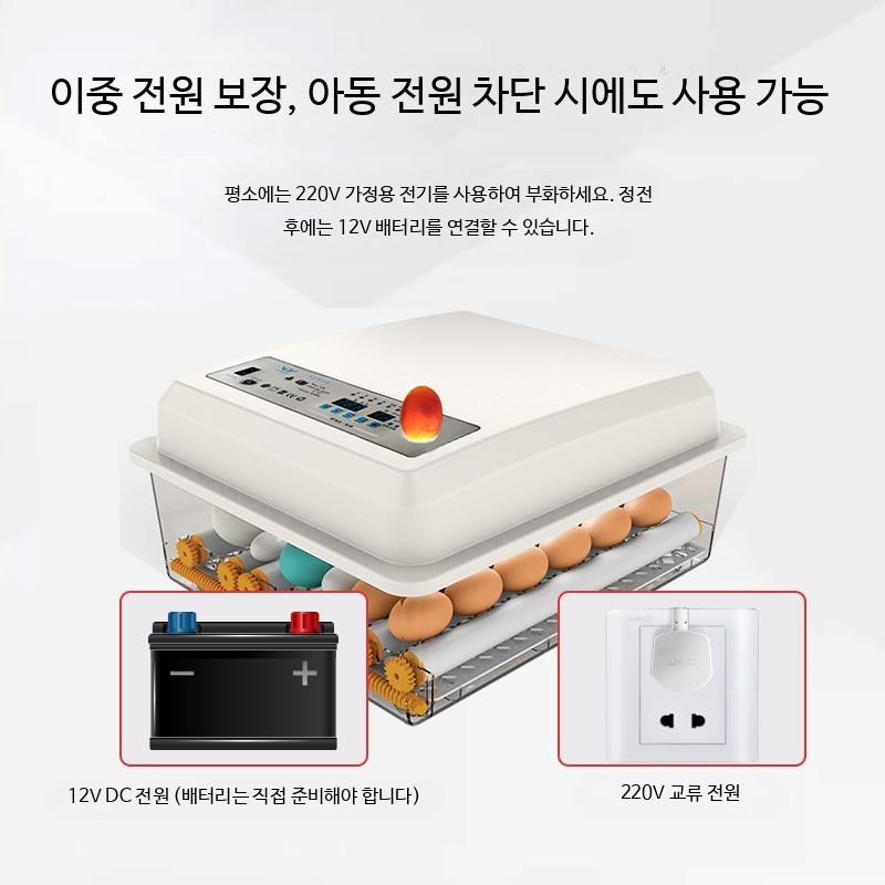 계란부화기 달걀 알부화기 병아리 메추라기 거위 인큐베이터 36개자동단일전기 - 상세 이미지 4