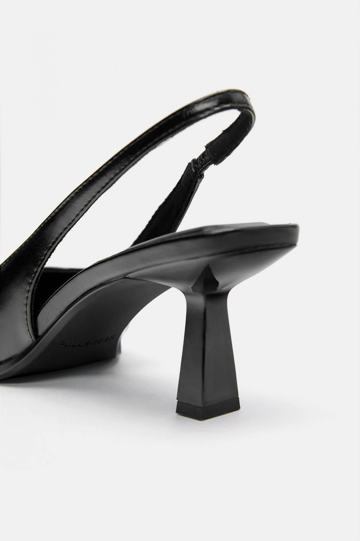 풀앤베어 스터드 슬링백 힐 펌프스 1508/740 BLACK - 상세 이미지 4