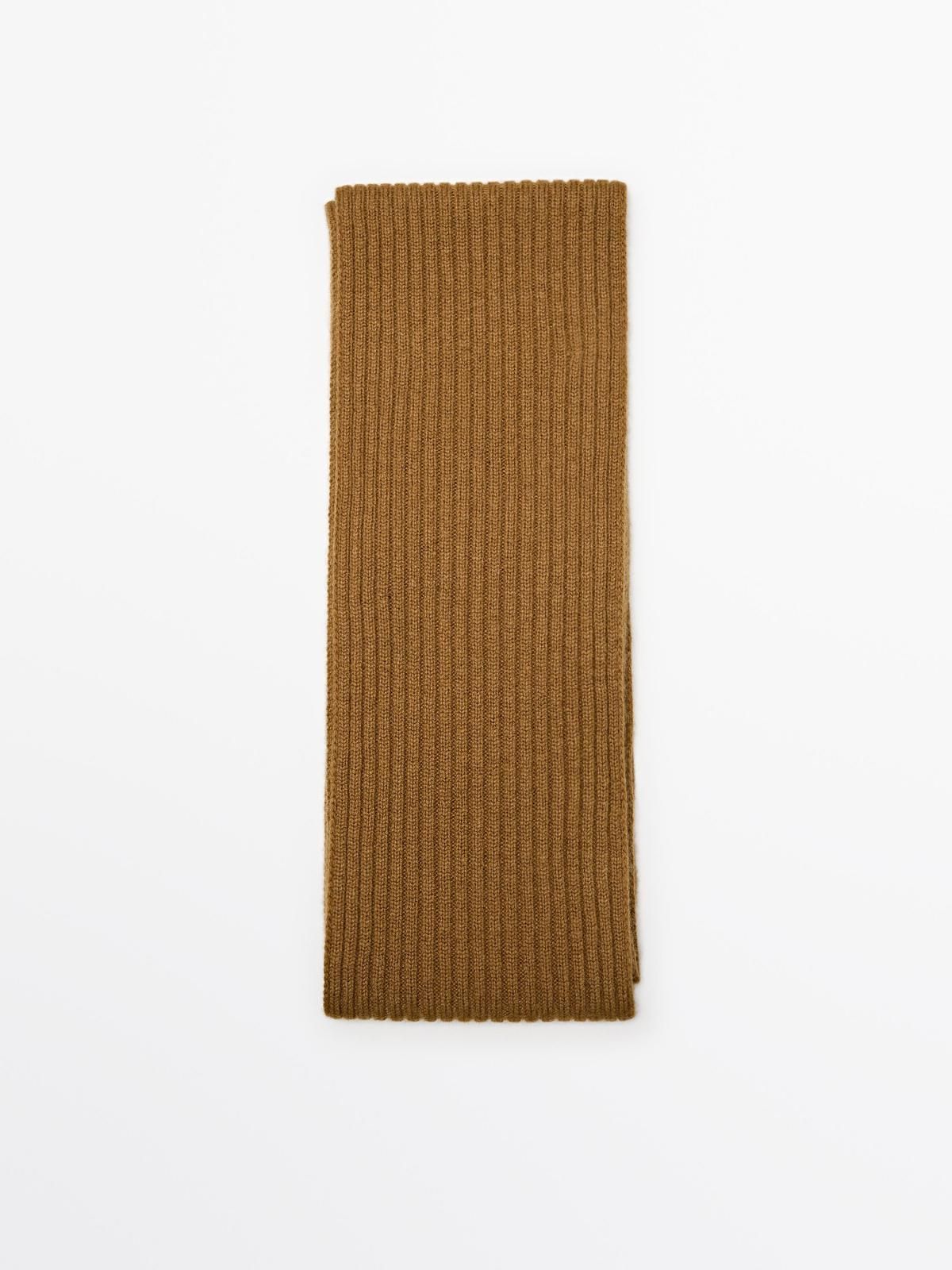 마시모두띠 테크니컬 울블렌드 골지 머플러 6342/653 MUSTARD YELLOW - 상세 이미지 2