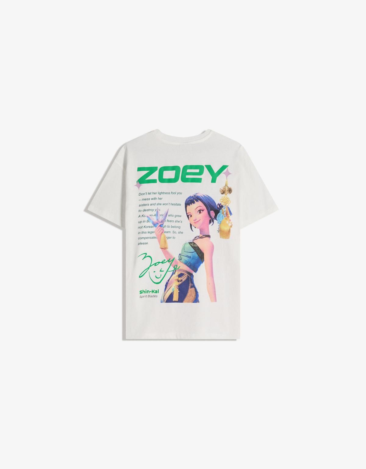 버쉬카 K팝 데몬헌터스 프린트 반팔 티셔츠 0877/256 OFF WHITE - 상품 이미지