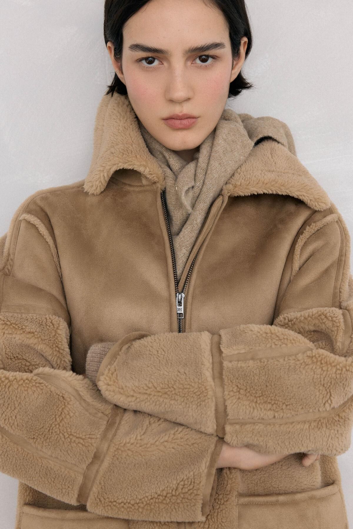 페드로 델 이에로 테크니컬 무톤 퍼 콤비 코트 7522244 BEIGE - 상세 이미지 3