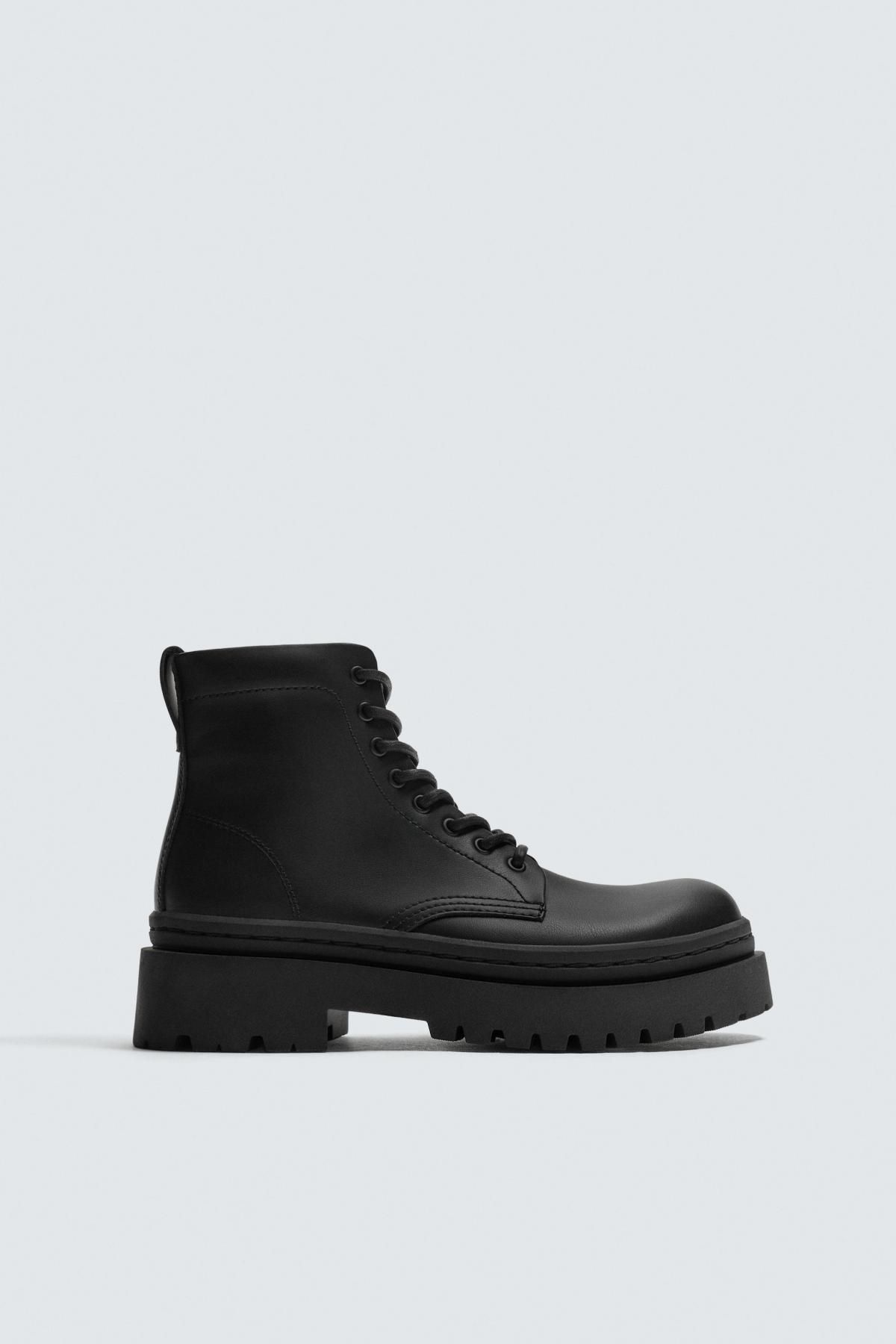 자라 청키 트랙솔 레이스업 더비부츠 2030/620 BLACK - 메인 이미지