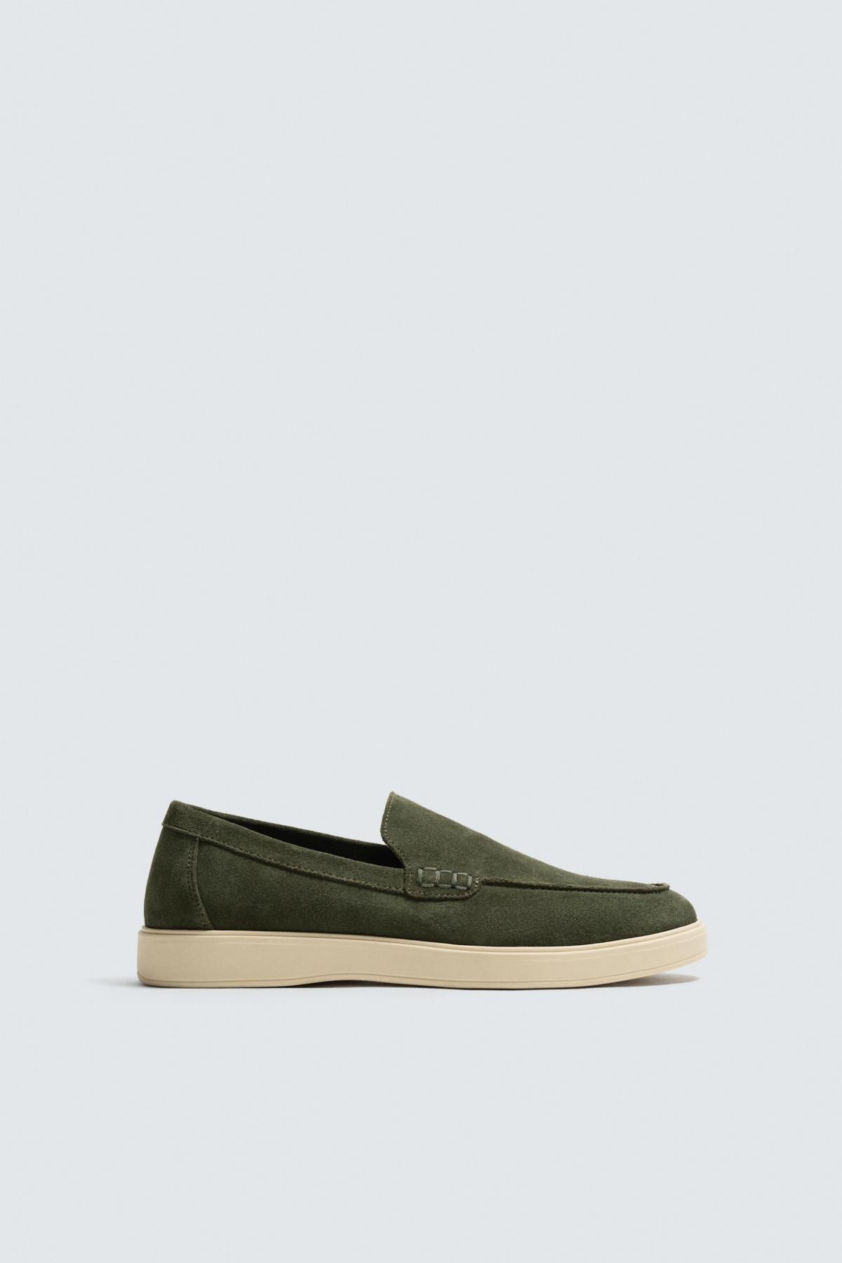 자라 스웨이드 캐주얼 레더 로퍼 2615/620 SEA GREEN - 상품 이미지