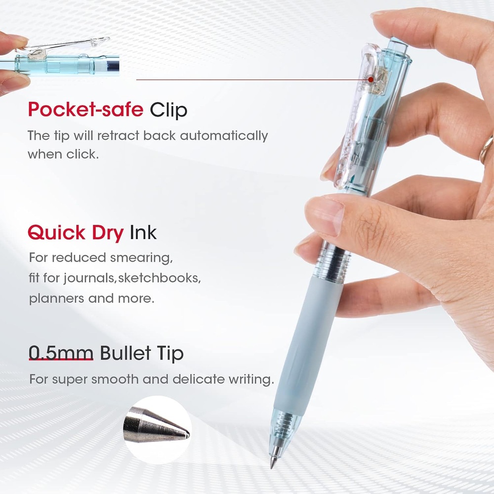 WRITECH 젤펜 0.5mm 멀티컬러 속건성 젤잉크펜 필기도구 사무용품 - 상세 이미지 4