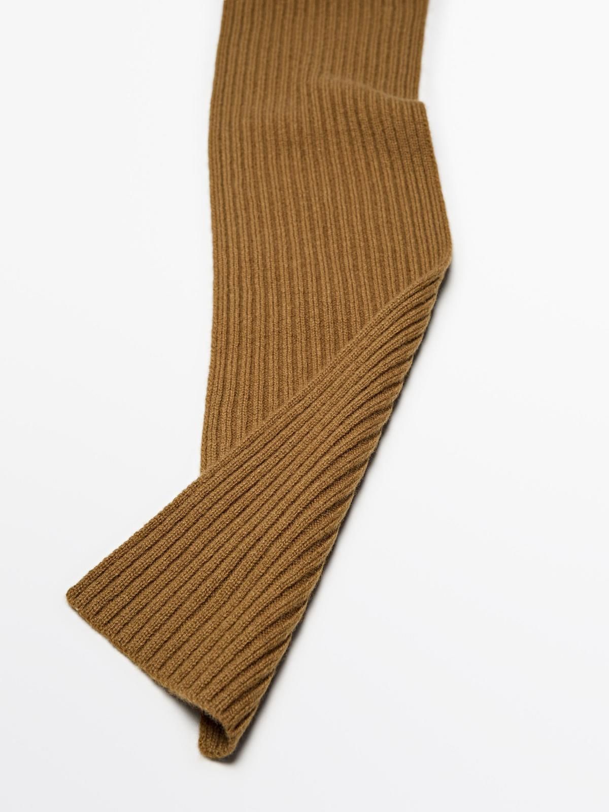 마시모두띠 테크니컬 울블렌드 골지 머플러 6342/653 MUSTARD YELLOW - 상세 이미지 3