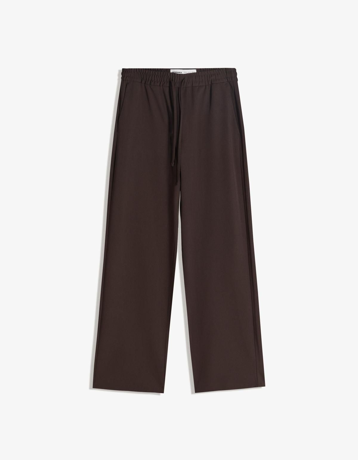 버쉬카 테일러드 스트레이트핏 조거 슬랙스 팬츠 5414/710 BROWN - 상품 이미지