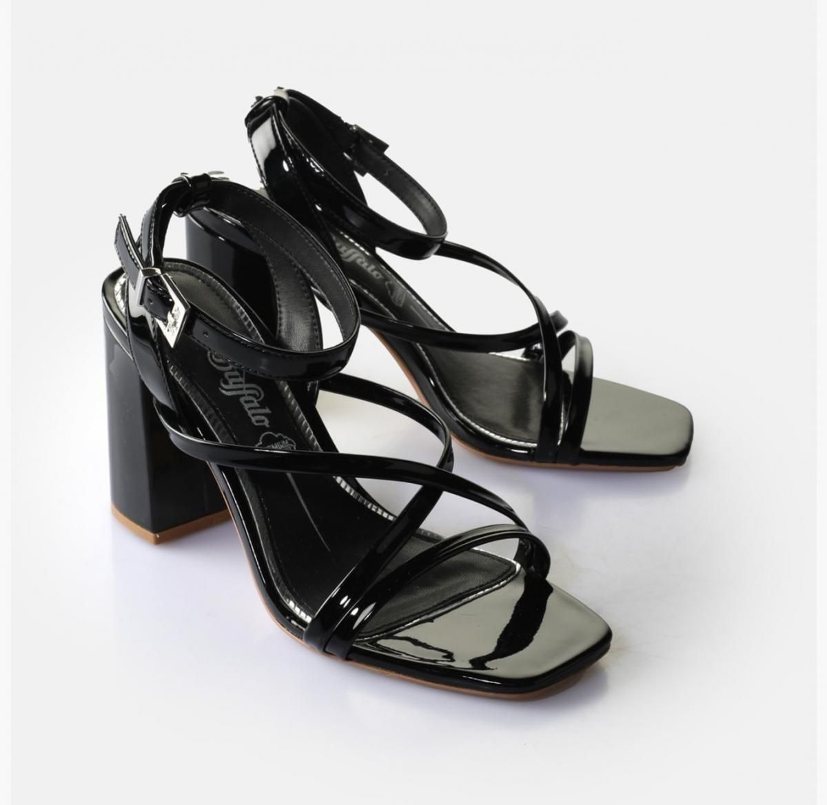 버팔로 스트랩 블랙 메모리폼 샌들 Charlotte MSS 02386601 SCHWARZ - 상세 이미지 3