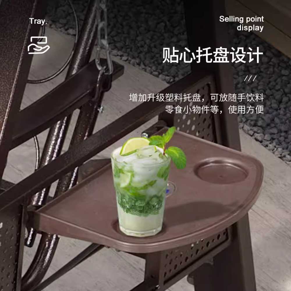 그네의자 요람의자 행잉 스윙 싱글 프레임 흔들 소파 - 상세 이미지 5