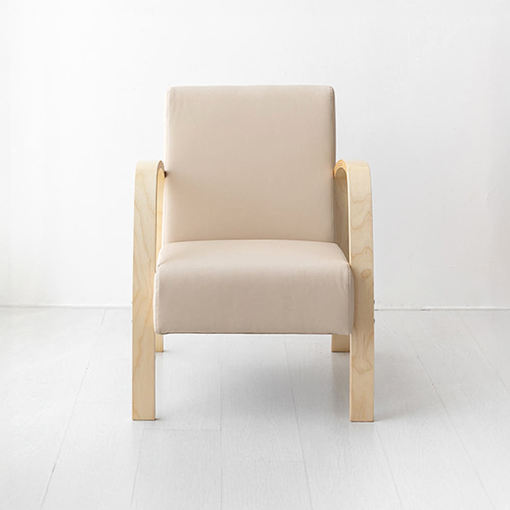 벤우드 1인 소파 YC12A 내추럴/크림베이지, 1인용