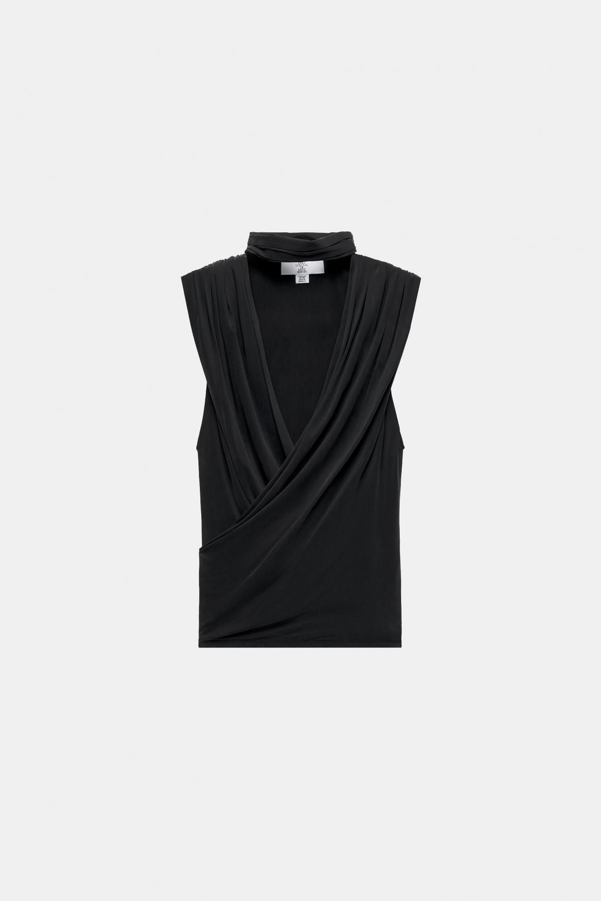 자라 드레이프 하이넥 탑 X 루도빅 드 생 세르냉 9177/607 DARK GREY - 상품 이미지