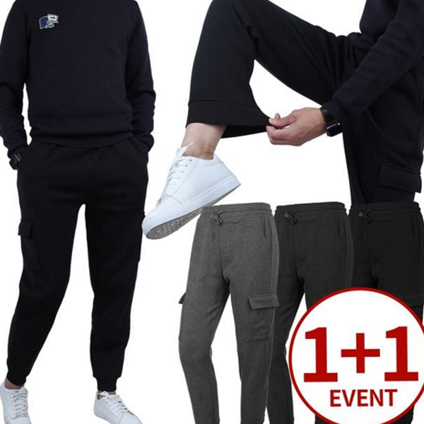 밴딩 남자 기모 조거 팬츠 울트라 남성 기모 카고 팬츠 - 상품 이미지