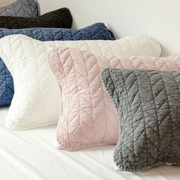 밴딩형 헤링본 베개 커버 누빔 순면 베개 커버 사계절 숙면