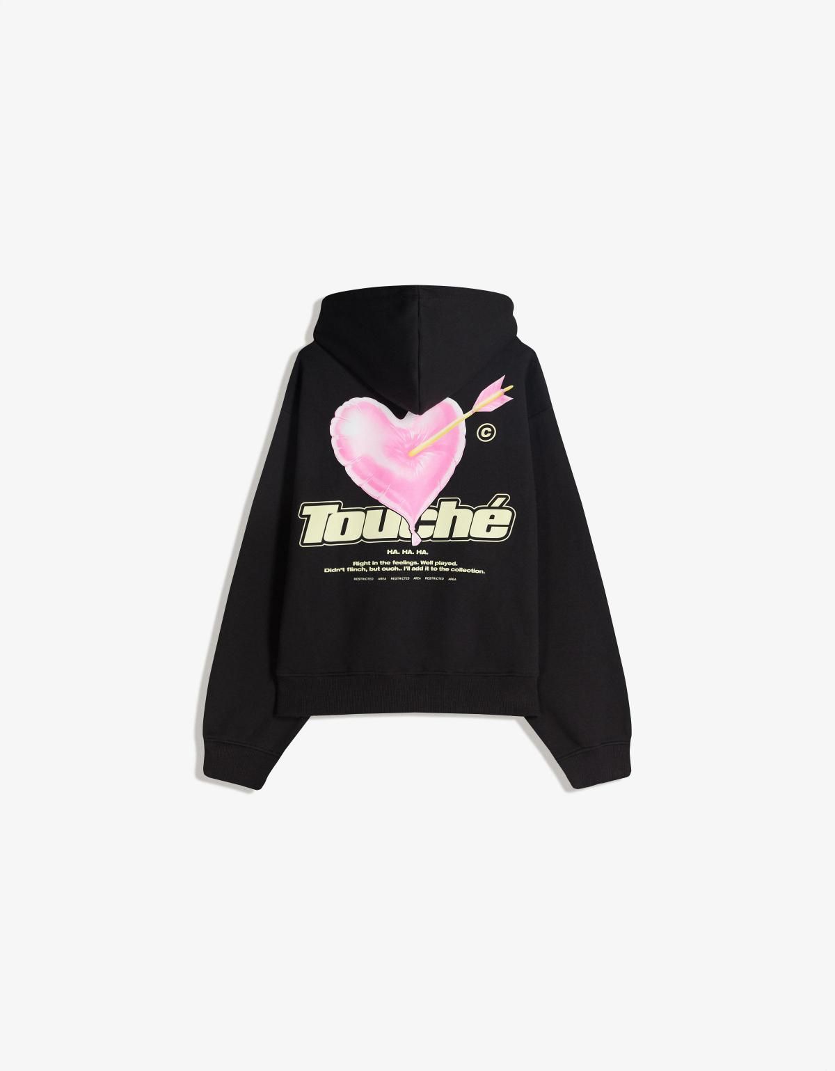 버쉬카 프린트 오버핏 후드티셔츠 블랙 7421/696 BLACK - 상세 이미지 2