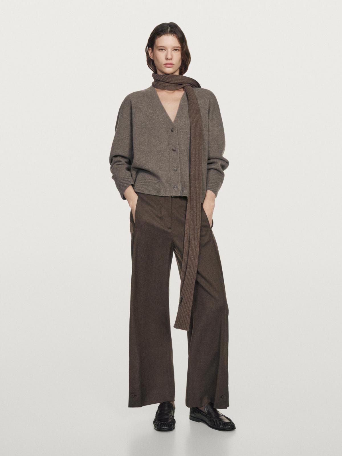 마시모두띠 울블렌드 베이직 브이넥 니트 가디건 5621/593 MOLE BROWN - 상세 이미지 2