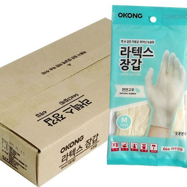 일회용 라텍스 장갑 요리용 고무 장갑 청소용 살림용 세척용 - 상품 이미지