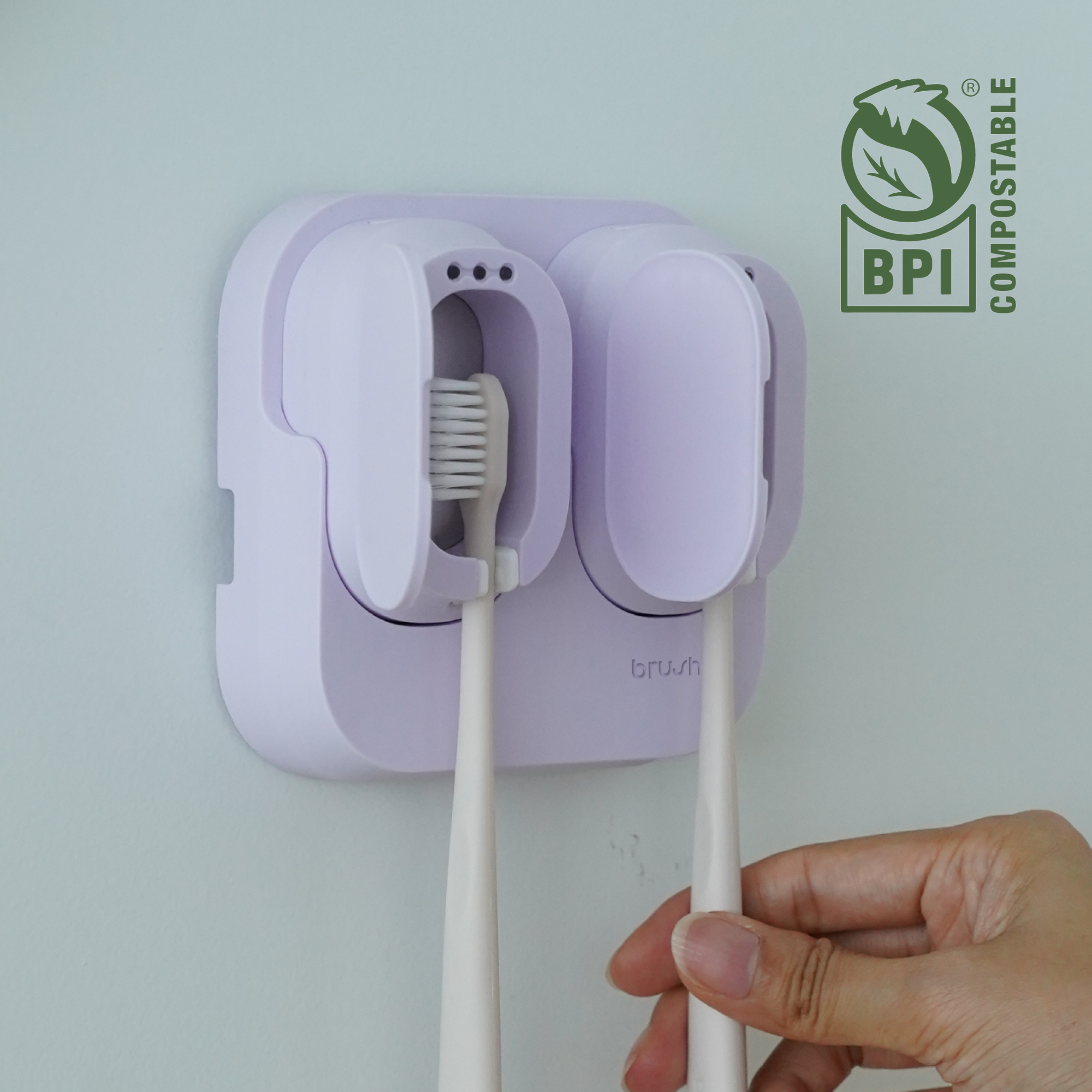 브러쉬업 칫솔살균기 헤드형 충전식 UV-C 자외선 광파 건조기 소독기 라일락 퍼플 제품 이미지