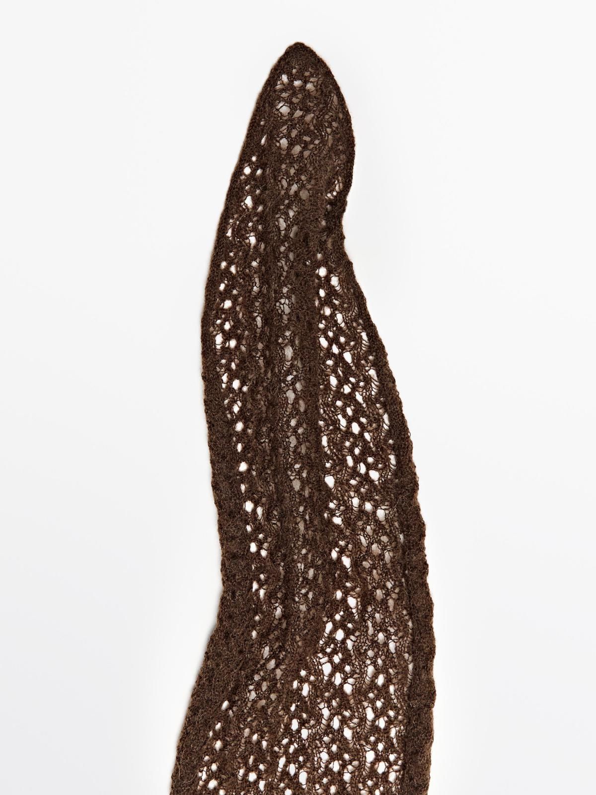 마시모두띠 오픈워크 울블렌드 니트 스카프 브라운 6324/616 BROWN - 상세 이미지 2