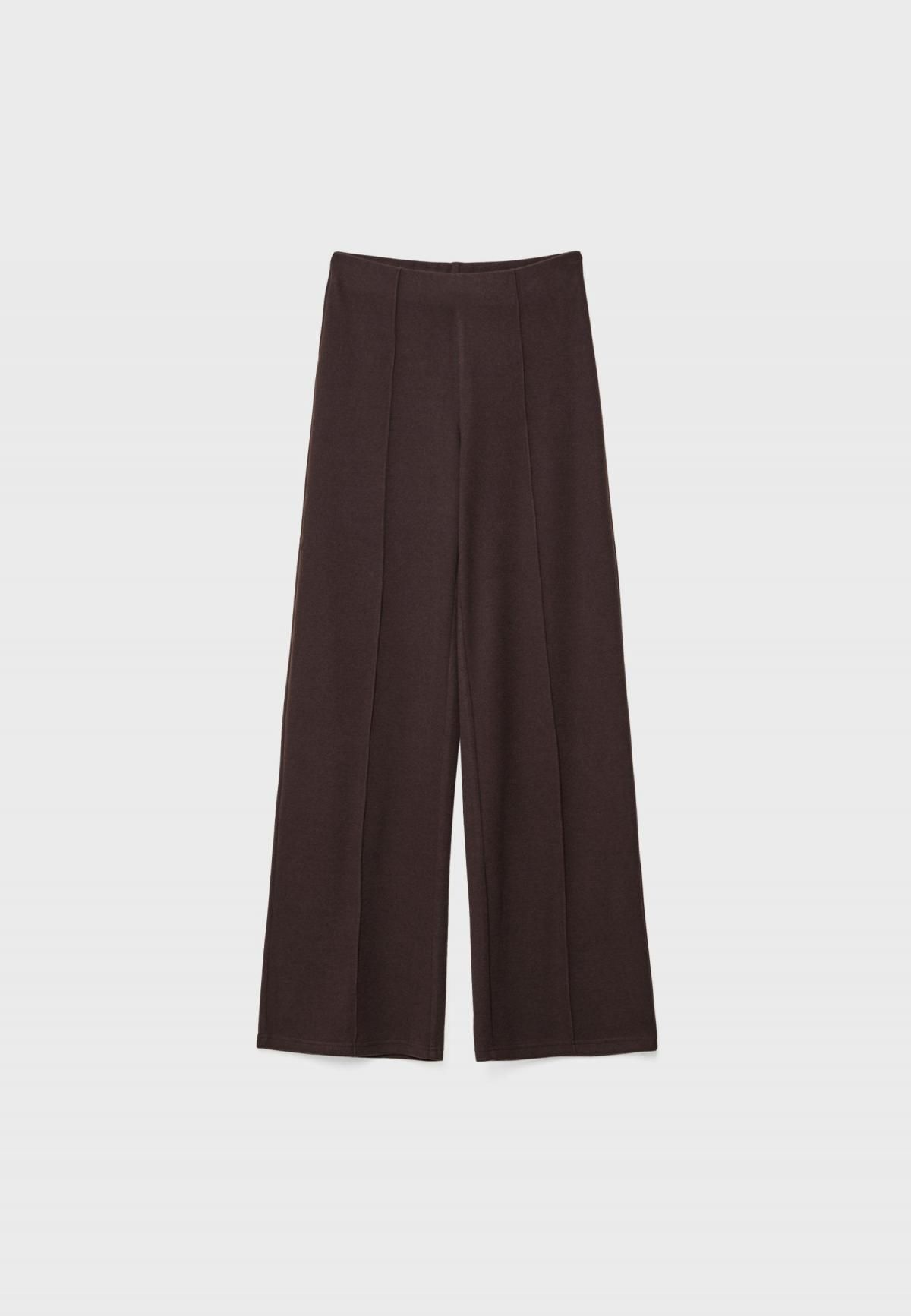 스트라디바리우스 소프트 니트 와이드 스트레이트 팬츠 브라운 4595/501 BROWN 이미지 7