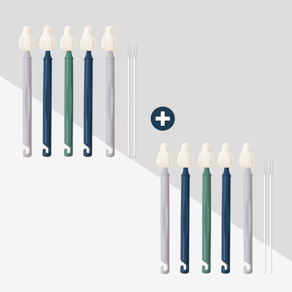 1세트+1세트 하이비 몽글이 젖병솔 젖병세척솔 롱미니 브러쉬