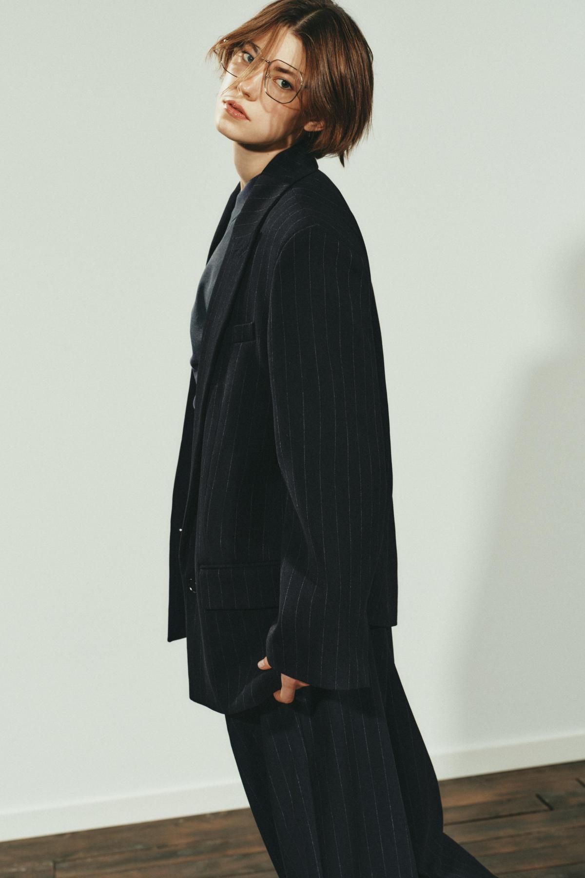 자라 핀스트라이프 블레이저 포켓 숄더패드 1255/788 NAVY BLUE - 상세 이미지 4