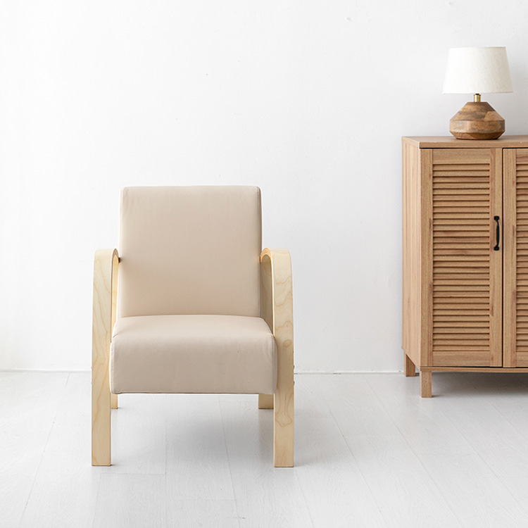 벤우드 1인 소파 YC12A 내추럴/크림베이지, 1인용