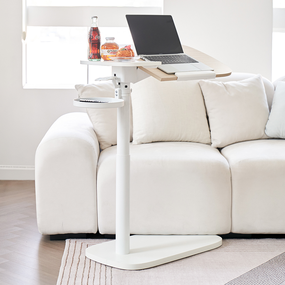 에이픽스 이동식 높이조절 모션데스크 각도조절 침대 소파 사이드테이블 MT003