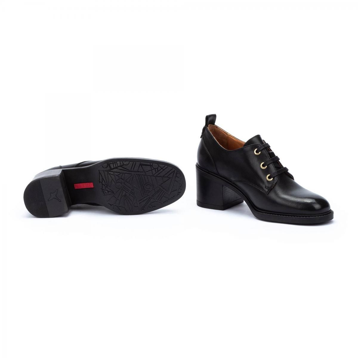 피콜리노스 트렌디 레이스업 로우힐 펌프스 HUESCA W8X-5757 BLACK - 상세 이미지 5